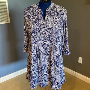 🥳 BOGO  half off! 
Blue and white flowy dress